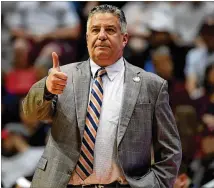  ?? DONALD MIRALLE / GETTY IMAGES ?? Auburn coach Bruce Pearl won a share of the SEC regular-season title last season, and his Tigers should begin next season ranked in the top 10.