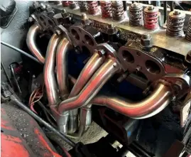  ??  ?? New exhaust manifold was bolted in place before everything else was fitted to the head