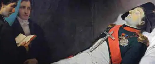  ??  ?? Un tableau réalisé en 1843 par l’artiste français Jean-Baptiste Mauzaisse représenta­nt l’empereur français Napoléon Ier sur son lit de mort et
exposé au musée de l’Armée de l’Hôtel des Invalides, à Paris