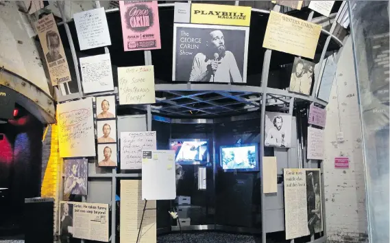  ?? THE ASSOCIATED PRESS ?? In the George Carlin exhibit at the National Comedy Center in Jamestown, N.Y., visitors can explore the late comedian’s creative files, journals and arrest records.