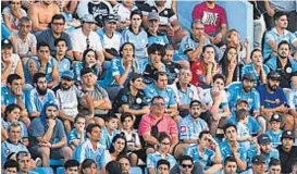  ?? (RAMIRO PEREYRA) ?? Se hizo escuchar. El hincha de Belgrano se expresó ayer: recordando el clásico que se viene y en contra del entrenador Bernardi.