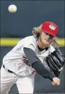  ??  ?? Tri-city pitcher Shawn Dubin went the first two innings against Hudson Valley, allowing three hits and a walk, but striking out five.