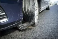  ?? 123RF ?? Tire failure can occur gradually, from a slow leak or rapidly when punctured or torn apart by striking a large sharp object such as a curb or deep pothole.