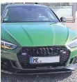  ?? FOTO: POLIZEI NEUSS ?? Wo hat sich der Fahrer des grünen Audis mit Blaulicht ggf. als Polizist ausgegeben?, fragt die Polizei RheinKreis Neuss.