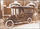  ??  ?? BELOW, LEFT: This photo of Charles Isaac Harris (sitting in the car), the Rome’s chief of police from the mid-1910s to the early 1920s, is one of several already gathered by Gore.