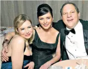  ??  ?? Renée Zellweger and Catherine Zeta-Jones with Harvey Weinstein