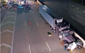  ?? CONTRIBUTE­D PHOTO ?? The Chattanoog­a Police Department and Hamilton County Sheriff’s Office used a drone to take this photo of a 2015 accident scene.