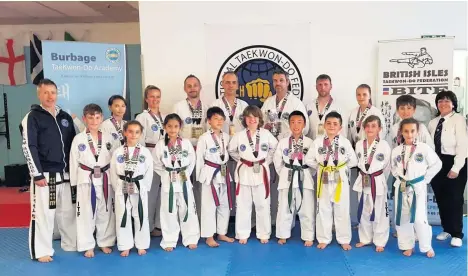  ??  ?? Burbage Taekwon-Do Academy had a capital time, winning a haul of medals at the London Open Championsh­ips