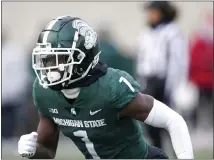  ?? ASSOCIATED PRESS FILE PHOTO ?? Michigan State wide receiver Jayden Reed plays during the second half of a game last year in East Lansing.