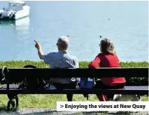  ??  ?? > Enjoying the views at New Quay