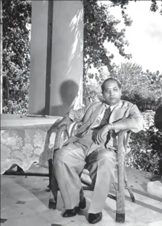  ?? PHOTO BY MARGARET BOURKE-WHITE/THE LIFE PICTURE COLLECTION VIA GETTY IMAGES ?? ■
BR Ambedkar, May 1946.