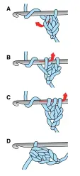  ??  ?? Next Foundation Half Double Crochet Stitch