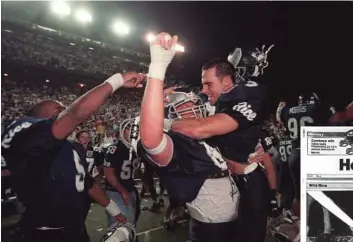  ?? Houston Chronicle file ?? Rice has defeated Texas only once since 1965, but the Owls’ 1994 victory over the Longhorns on a rainy night at Rice Stadium is one to remember.