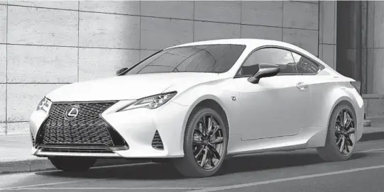 ?? LEXUS ?? The Lexus RC boasts bold styling, flexible driving character and next-generation technology.
