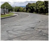  ?? DAVID UNWIN/STUFF ?? Works Rd in Longburn has been a hot spot for skid parties and burnouts.