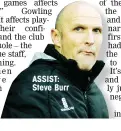  ??  ?? ASSIST: Steve Burr