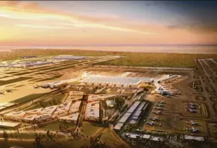  ?? Fotos: dpa ?? 200 Millionen Passagiere sollen am neuen Flughafen in Istanbul mal jährlich abgefertig­t werden.