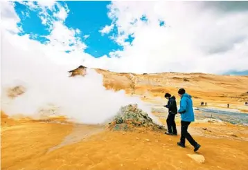  ?? CAMERON HEWITT/RICK STEVES’ EUROPE ?? Iceland’s geothermal features are fascinatin­g — but beware that contact with the water can result in severe burns.
