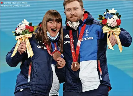  ?? ?? Bronze Medallist Millie Knight and guide Brett Wild