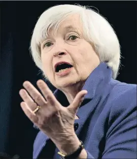  ?? CAROLYN KASTER / AP ?? La secretaria del Tesoro de Estados Unidos, Janet Yellen