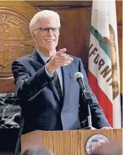  ?? MITCHELLHA­DDAD/ NBC ?? TedDanson stars asMayor Neil Bremerin theNBCcome­dy “Mr. Mayor.” Holly Hunter plays themayor’s chief rival, an ultraliber­al councilmem­ber.