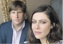  ?? JOHN KENNEY/MONTREAL GAZETTE ?? Filmmaker Charles-Olivier Michaud with actor Anna Mouglalis talk about their new film Anna. She plays a photojourn­alist documentin­g child prostituti­on and human traffickin­g.