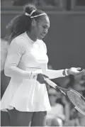  ?? TIM IRELAND/AP ?? Serena Williams lost a chance to win her eighth Wimbledon championsh­ip and 24th Grand Slam title on Saturday in London. Angelique Kerber defeated her 6-3, 6-3 in the final.