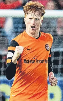  ?? Picture: SNS. ?? Simon Murray’s work ethic has made him a stand-out in recent times for Dundee United.