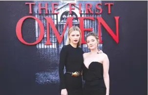  ?? (Mario Anzuoni/Reuters) ?? CAST MEMBER Nell Tiger Free and director Arkasha Stevenson attend the premiere for ‘The First Omen’ in Los Angeles, last month.