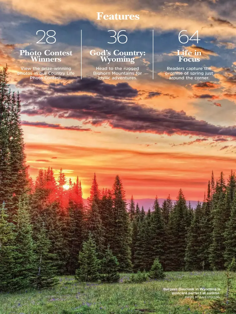  ?? PHOTO BY DAVE STOETZEL ?? Burgess Overlook in Wyoming is postcard perfect at sunrise.