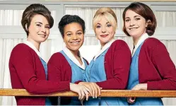  ?? Call The Midwife. ?? Jennifer Kirby, Leonie Elliott, Helen George, and Charlotte Ritchie in