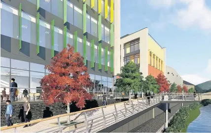  ??  ?? > The centre of Pontypridd is set for big changes as plans to transform the Taff Vale site were given the green light