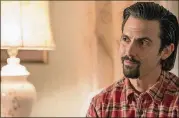  ?? RON BATZDORFF / NBC ?? Milo Ventimigli­a stars as Jack on “This Is Us.”