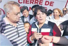  ??  ?? Julio César Bautista, hermano de Héctor Bautista, líder de ADN, prometió apoyar a la candidata en su cierre de campaña en Nezahualcó­yotl.