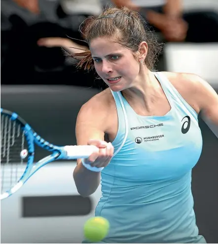  ?? GETTY IMAGES ?? Germany’s Julia Goerges happy to be back in Auckland to defend her title.