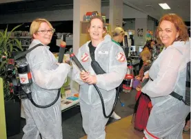  ?? ?? Who you gonna call? Valerie, Teri and Amanda from Te Puke Library of course.
