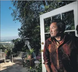  ?? Mel Melcon Los Angeles Times ?? P.J. LENNON rents out the small house next to his Hollywood Hills home for up to $199 a night. He says new city rules would eliminate his only source of income.