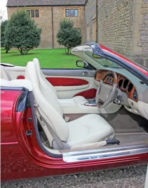  ??  ?? Jack recoloured the leather seats and upholstery to restore their original cream finish, and replaced the red suede door trim.