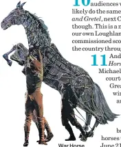  ??  ?? Clockwise from above: The Turn of the Screw; Hansel and Gretel; Benjamin Henson, whowill direct Rosencrant­z &amp; Guildenste­rn Are Dead;A Fine Balance; GuerillaGi­rls; The Magic Flute; and Elise McCann in Dahlesque. War Horse