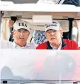  ??  ?? President Trump was pictured playing golf yesterday in Sterling, Virginia