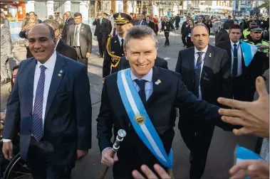  ?? CEDOC PERFIL ?? TAMBIEN EL PRESIDENTE. Se quitará una parte de los sesenta agentes que acompañan a Macri.