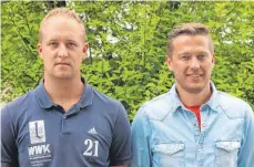  ?? FOTO: DÖRFLINGER ?? Co-Trainer Marco Juhn (links) und Trainer Heiko Schäfer.