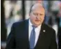  ?? MATT ROURKE — THE ASSOCIATED PRESS FILE ?? Allentown Mayor Ed Pawlowski walks to the federal courthouse in Philadelph­ia. Pawlowski was convicted Thursday of selling his office to campaign donors, a verdict that will force the Democrat from office.