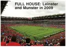  ?? ?? FULL HOUSE: Leinster and Munster in 2009