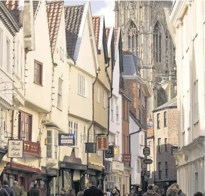  ??  ?? ●●The Minster looms large over the centre of the city