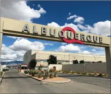  ?? SUSAN MONTOYA BRYAN, FILE - THE ASSOCIATED PRESS ?? This 2018 file photo shows the entrance to ABQ Studios in Albuquerqu­e, N.M., where Netflix announced at the studio complex that it chose Albuquerqu­e as a new production hub. An executive with Netflix says the streaming giant has boosted its original content exponentia­lly over the last several years and that will mean more action for its production hub in New Mexico. The head of North American production policy for Netflix spoke Thursday, Dec. 5, to hundreds of business leaders who were gathered in Albuquerqu­e, saying that Netflix alone had 1,000project­s going this year, with many based in New Mexico.