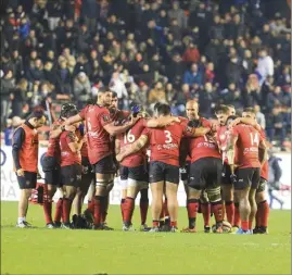  ?? (Photos Frank Muller) ?? Vainqueurs d’un match capital contre Grenoble, les Toulonnais n’en demeurent pas moins sous pression en Top . L’Europe et une double confrontat­ion contre Montpellie­r les attend maintenant.