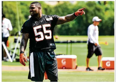  ?? NICK GRAHAM / STAFF FILE ?? For the third year in a row, Bengals linebacker Vontaze Burfict will miss the start of the season. Burfict was suspended the first four games for violating the league’s policy on performanc­e-enhancing substances.