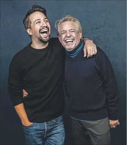  ?? Jay L. Clendenin Los Angeles Times ?? LIN-MANUEL Miranda, left, says “Siempre, Luis” will show people he was essentiall­y playing his father, Luis Miranda, in “Hamilton.”