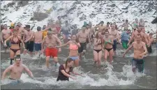  ?? MEDIANEWS GROUP FILE PHOTO ?? Judging from previous turnouts, hundreds of people are expected for the 11th annual Polar Plunge on Feb. 9.